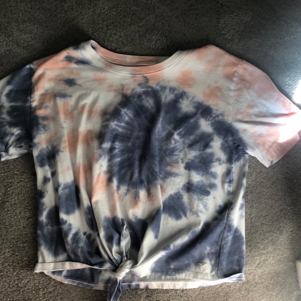 Tie Front Tie-dye Hollister Crop-top